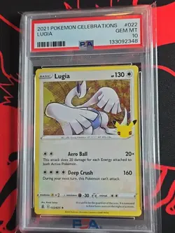 Pokemon TCG Lugia Celebrations Holo Rare Card # 022/025 PSA 10 GEM MT - Image 1