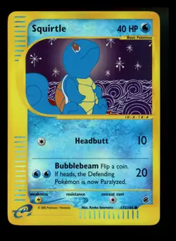 Squirtle 132/165 Expedition 2002 Reverse Holo e-Series Pokemon Card TCG - Image 1