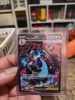 Pokemon Phantasmal Flames Mega Charizard X ex 023 Me: Mega Evolution Promo Holo - Image 1