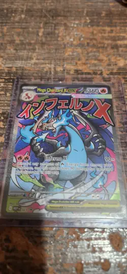 Pokemon Phantasmal Flames Mega Charizard X ex 023 Me: Mega Evolution Promo Holo - Image 2