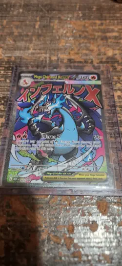 Pokemon Phantasmal Flames Mega Charizard X ex 023 Me: Mega Evolution Promo Holo - Image 5