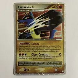 Lucario LV.X 122/123 Mysterious Treasures Holo Pokemon TCG 2007 HP/DMG Single! - Image 1