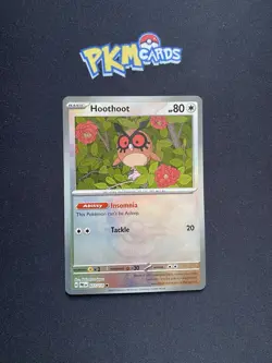 Pokemon TCG Hoothoot Prismatic Evolutions 077/131 Masterball NM. - Image 1