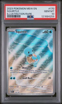 2023 POKEMON MEW EN-151 ILLUSTRATION RARE #170 SQUIRTLE PSA 10 - Image 1