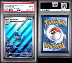 2023 Pokemon SV 151 MEW EN Wartortle Full Art #171/165 PSA 9 - Image 3
