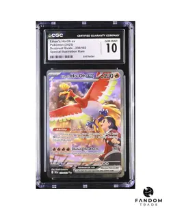 CGC 10 GEM MINT Ethan's Ho-Oh ex SIR 230/182 Pokemon Destined Rivals - Image 1