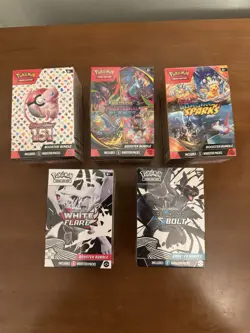 Pokemon BOOSTER BOX BUNDLES! 151, Surging, Black, White, Phantasmal - 5 Pack! - Image 1