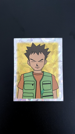 POKEMON Sticker Merlin Holo S27 Dresseur Pierre - Brock Topps Nintendo 2000 TBE - Image 1