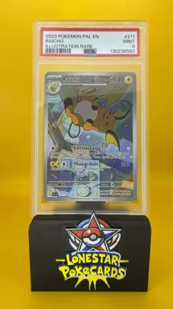 2023 POKEMON PAL EN-PALDEA EVOLVED ILLUSTRATION RARE #211 RAICHU PSA 9 - Image 1