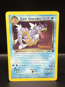 Pokemon Vintage Dark Gyarados 8/82 Holo Team Rocket Prerelease Promo WOTC AW - Image 1