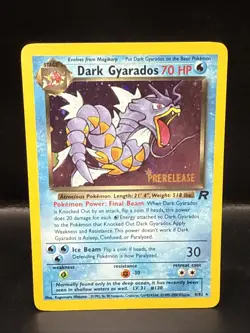 Pokemon Vintage Dark Gyarados 8/82 Holo Team Rocket Prerelease Promo WOTC AW - Image 2