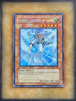 Yugioh Tethys, Goddess of Light CRMS-EN095 Secret Rare 1st Ed NM - Image 1