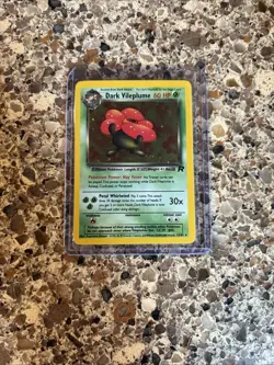 Pokemon TCG Holo Rare Dark Vileplume Card 13/82 Vintage LP Condition - Image 1