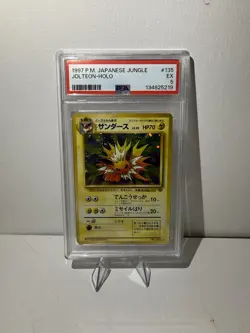 Pokemon Jolteon Japanese Jungle Holo Rare 135 PSA 5 1997 Card - Image 1