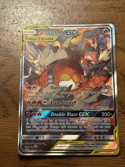 Reshiram & Charizard GX SM201 TAG TEAM Promo Holo Sm Pokemon Card - Image 1