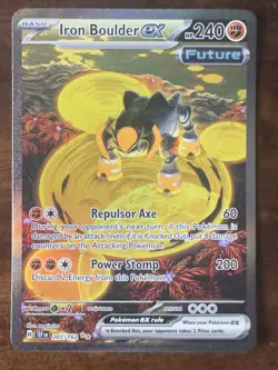 Pokemon TCG Iron Boulder EX Special Illustration Card 207/162 Temporal Forces - Image 1