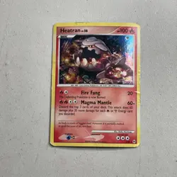 Pokemon TCG 2009 Arceus Card -- Heatran 3/99 Holo DAMAGED - Image 1