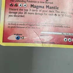 Pokemon TCG 2009 Arceus Card -- Heatran 3/99 Holo DAMAGED - Image 4