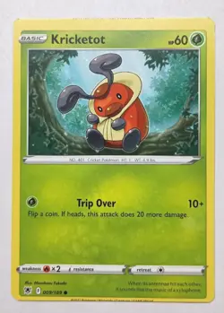 Pokemon TCG Astral Radiance Kricketot Common Card 009/189 Miscut Error Card - Image 1