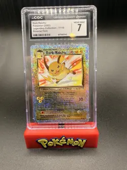 Dark Raichu 7/110 Legendary Collection Reverse Holo Rare Pokemon Card CGC 7 NM - Image 1