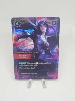 Riftbound TCG Origins Kaisa Survivor Card Champion Rare 039/298 Foil - LoL 39 - Image 1