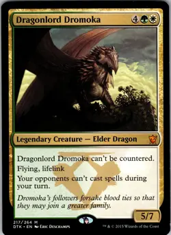 Dragonlord Dromoka Dragons of Tarkir Mythic NM Magic: The Gathering 217 Normal - Image 1