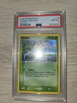 Pokemon TCG Surskit Deoxys 78/107 Reverse Holo Common PSA 8 - Image 2