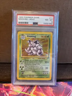 Pokemon Nidoking Holo Base Set 11/102 PSA 8 Wizards of the Coast 1999 - Image 1