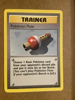 Pokemon TCG Pokemon Flute 86/102 Base Set Uncommon Trainer Regular 1999 - Image 1