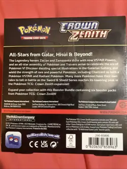 Pokemon TCG: Crown Zenith Booster Bundle 6 Pack New Factory Sealed 1st Print OG 820650858963 - Image 2