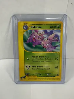 Pokemon Nidorino 55/147 Aquapolis Non Holo Uncommon - Image 1