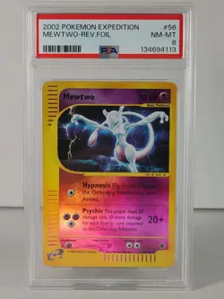 Mewtwo - Expedtion - 56/165 - Reverse Holo - POKEMON 2002 - PSA 8 - Image 1