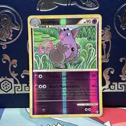 Grumpig 23/102 Pokemon TCG HGSS Triumphant Reverse Holo MINT NM - Image 1
