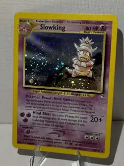 Pokemon Slowking Neo Genesis Holo Rare NM/LP (CRAZY SWIRLS) 14/111 English - Image 3