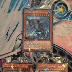3 x Gameciel, The Sea Turtle Kaiju - Secret Limited Ed BLC1-EN005 YuGiOh SEALED - Image 2