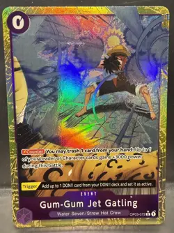 One Piece Gum-Gum Jet Gatling Alt Art OP03-072 R Best Vol. 2 PRB-02 English - Image 1