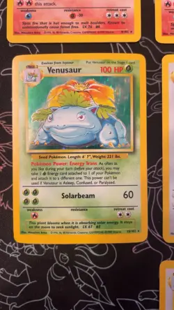 Charizard Holo Base Set WOTC Pokemon Card Lot 4/102 Dragonite Fossil Venusaur - Image 5