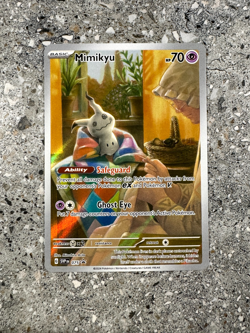 Pokemon TCG Cards Mimikyu SVP075 Illustration Rare Black Star Promo Holo MINT - Image 1