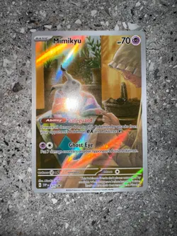 Pokemon TCG Cards Mimikyu SVP075 Illustration Rare Black Star Promo Holo MINT - Image 3