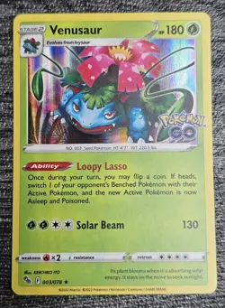 Pokemon Card Venusaur Pokemon GO Holo Rare 003/078 Near Mint - Image 1