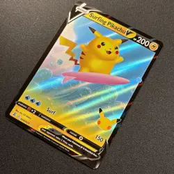 Surfing Pikachu V 008/025 Celebrations Holo Full Art Pokemon Card Near Mint NM - Image 5