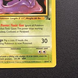 Muk 28/62 Fossil Vintage WOTC Pokemon Card Near Mint NM - Image 5