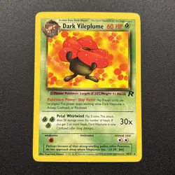 Dark Vileplume 30/82 Team Rocket Regular Vintage WOTC Pokemon Card Near Mint NM - Image 1