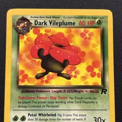 Dark Vileplume 30/82 Team Rocket Regular Vintage WOTC Pokemon Card Near Mint NM - Image 2