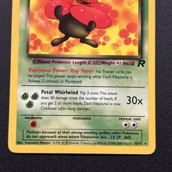 Dark Vileplume 30/82 Team Rocket Regular Vintage WOTC Pokemon Card Near Mint NM - Image 3