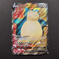 Snorlax V (Full Art) 197/202 Swsh01: Sword & Shield Holo Pokemon Card Near Mint - Image 1
