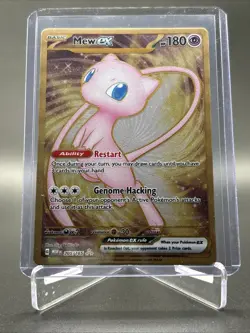 Mew ex 205/165 Scarlet & Violet 151 Full Art Secret Rare Holo Pokemon Card NM - Image 1