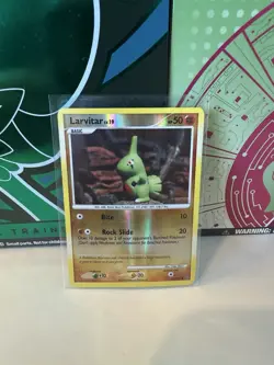 Pokemon TCG Larvitar Reverse Holo Common Card 63/100 - Image 1