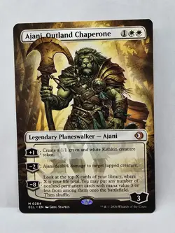 MTG - Ajani, Outland Chaperone - Borderless Mythic #284 Lorwyn Eclipsed NM - Image 1