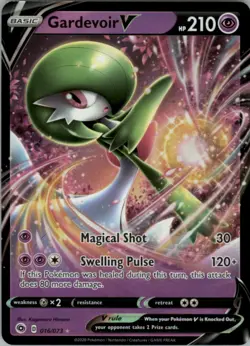 Pokemon Sword & Shield Champions Path Gardevoir V Holo Rare 16/73 NM/MT - Image 1